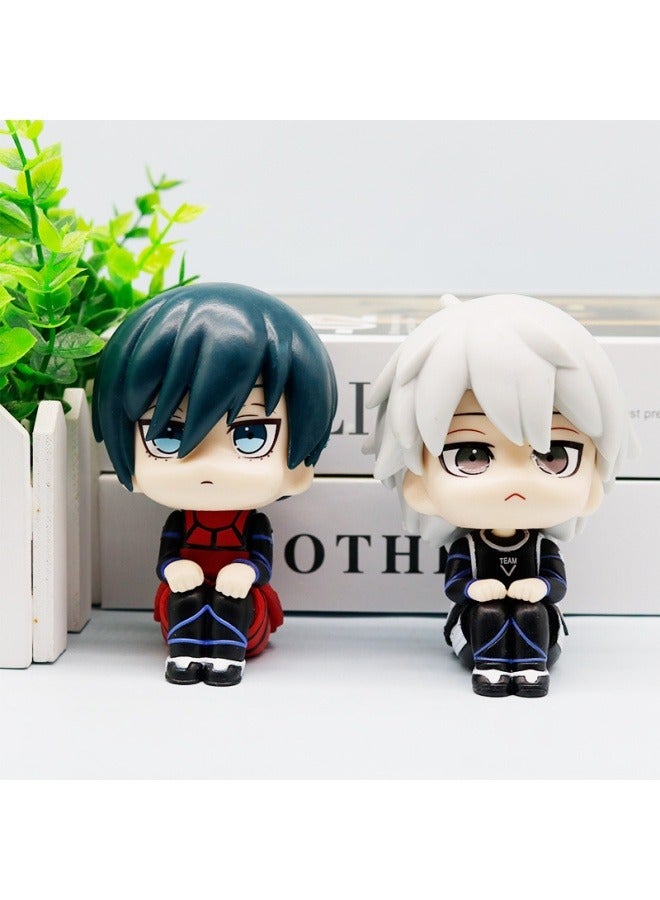 general Q version of the blue prison Nagi Seishiro desktop decoration department teacher Rin character model collection decoration toys gifts for family and friends - Image 1