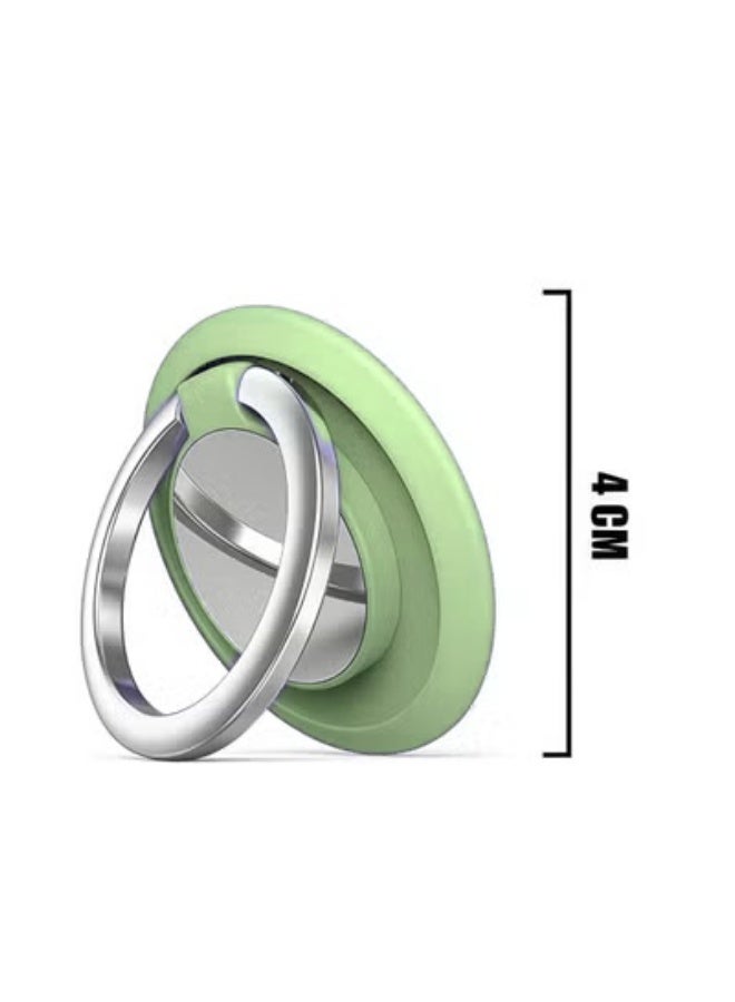 S-Quality 1 Pack Green, Magnetic Phone Ring Holder, 360° Rotatable Folding Finger Grip Holder for Smartphones - Image 3