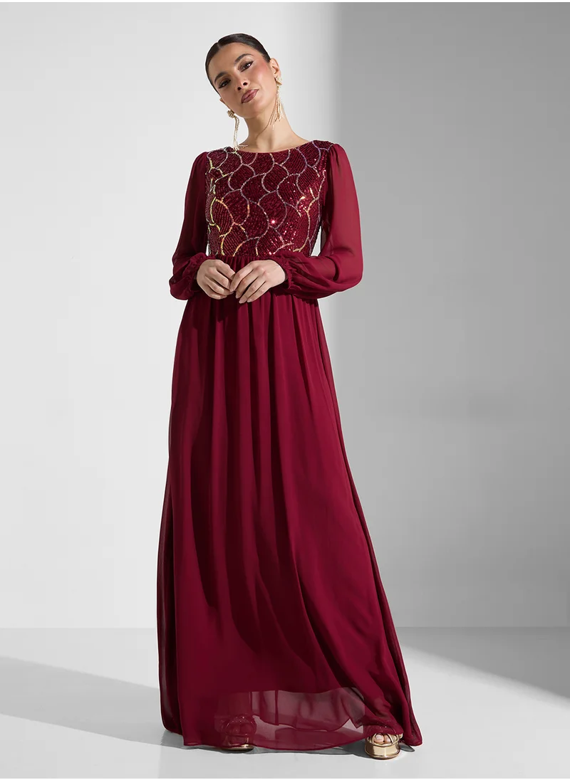 ايلا ليمتد اديشن Embroidered A-Line Dress