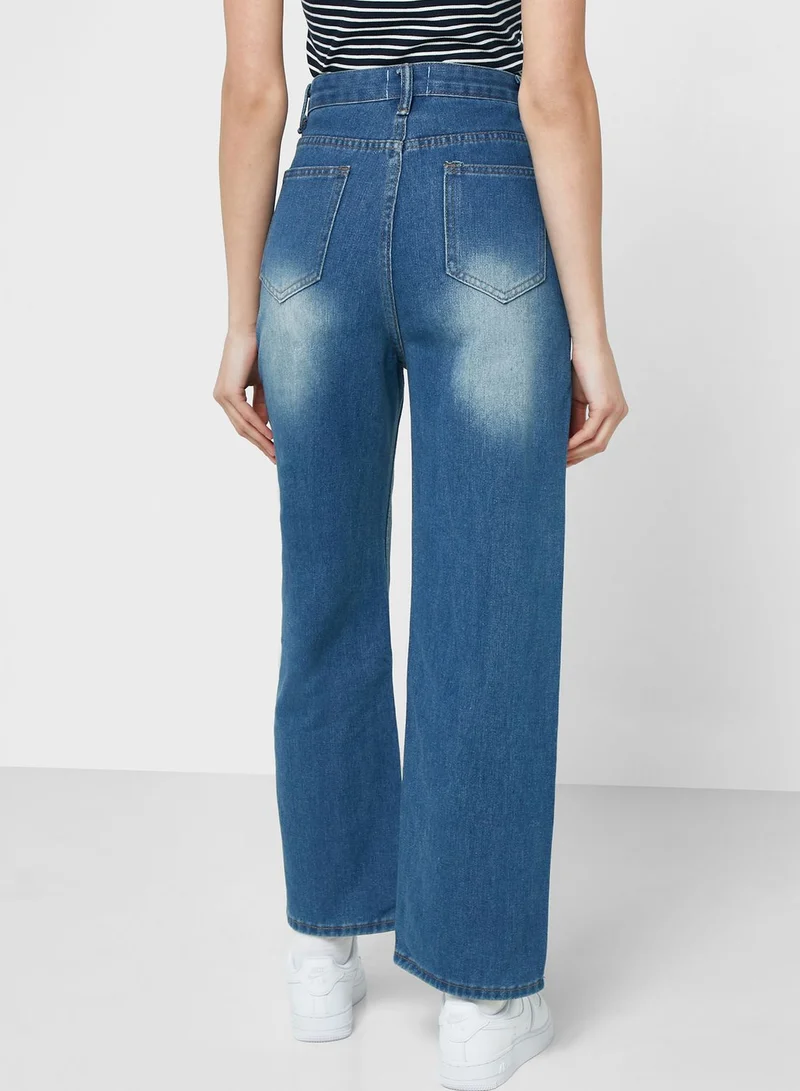 Ginger High Waist Wide Leg Jeans