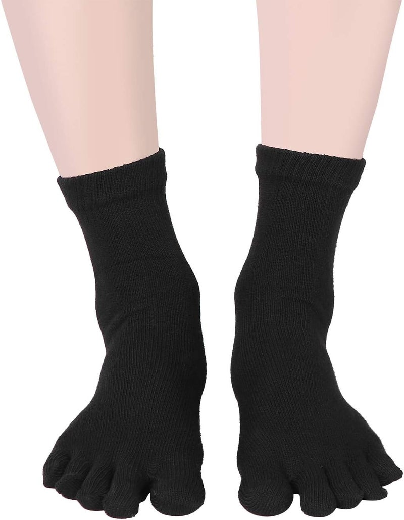klarako 5 Pairs, Five Finger Toe Socks, Breathable Prevent Foot Odor, Running Yoga Socks for Men, One Size - Image 1