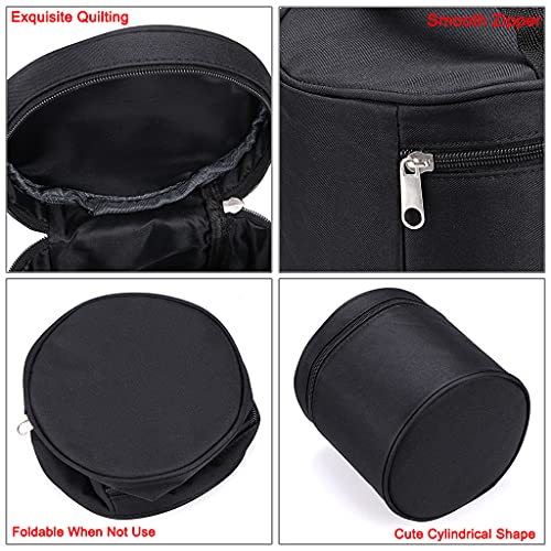 BTSKY Multifunction Marker Case - Zippered Canvas Pen Bag Pencil Organizer Stationary Storage for 80 Markers, Black (NO Compartments Inside, Markers Not Included) - Image 4
