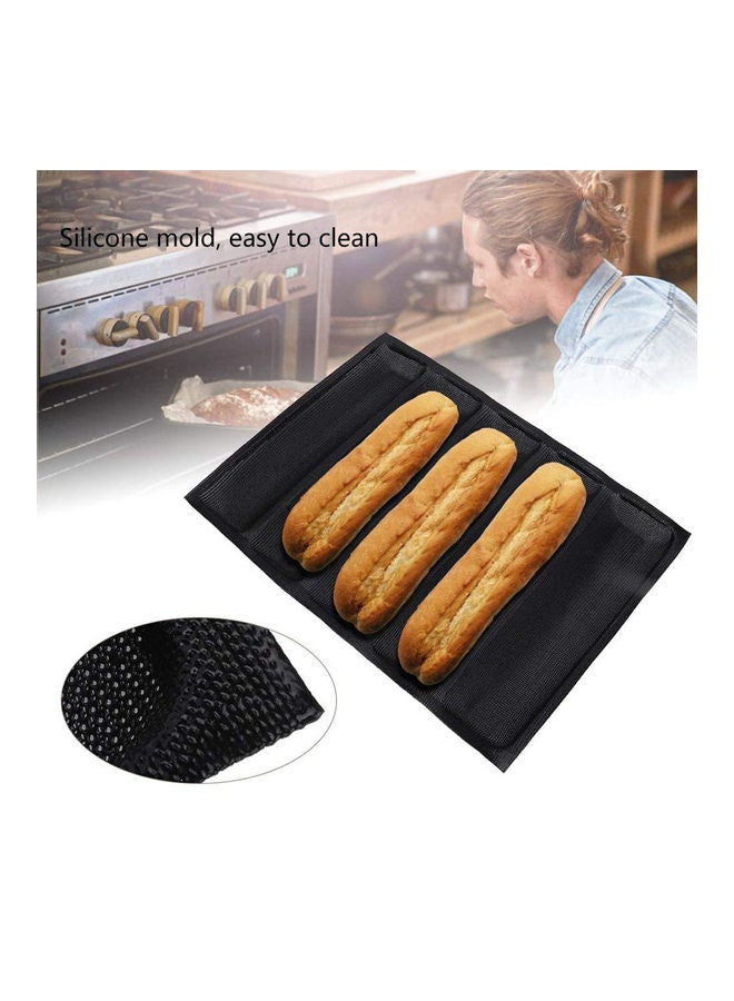 Loquat Non-Stick Baking French Baguette Bread Mold Pan Tray Black - Image 5