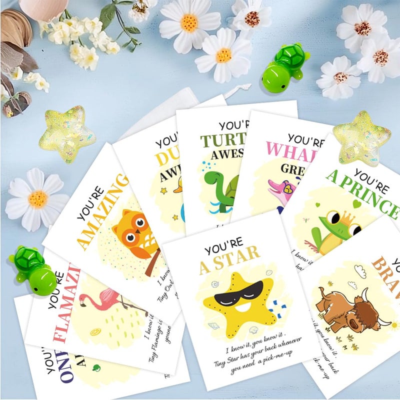 AWEELON 36 Sets Mini Resin Appreciation Gift Breathing Gift Bulk Emotional Coworker Gifts Support Resin Animals Positive Glow for Coworker Emotional Mental Health Care Support Gift for Team - Image 5
