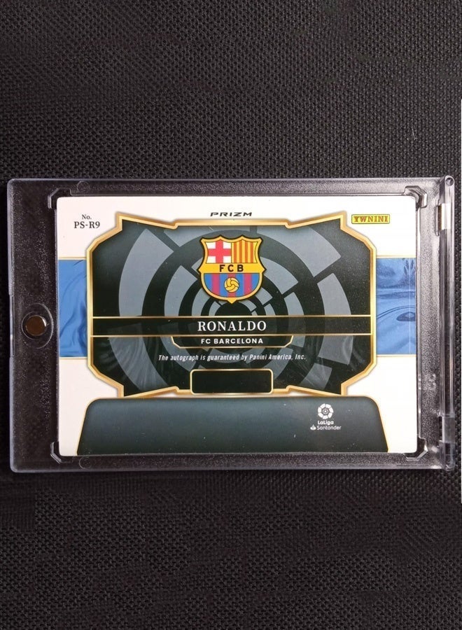 بانيني بطاقة كرة قدم بتوقيع رونالدو لويس نازاريو دي ليما، بطاقة تداول موقعة فردية، إصدار ريفراكتور للمجمعين، تذكارات وبطاقات رياضية لعشاق كرة القدم وهواة الجمع - Image 4
