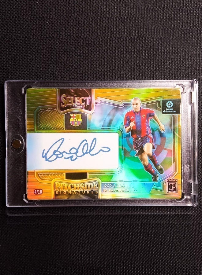 بانيني بطاقة كرة قدم بتوقيع رونالدو لويس نازاريو دي ليما، بطاقة تداول موقعة فردية، إصدار ريفراكتور للمجمعين، تذكارات وبطاقات رياضية لعشاق كرة القدم وهواة الجمع - Image 3