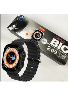 ماركة غير محددة ساعة ذكية T900 Ultra Series 8 شاشة 2.09 بوصة NFC Bluetooth V5 Call مقاومة للماء IP67 شاحن لاسلكي - أسود  - Image 1