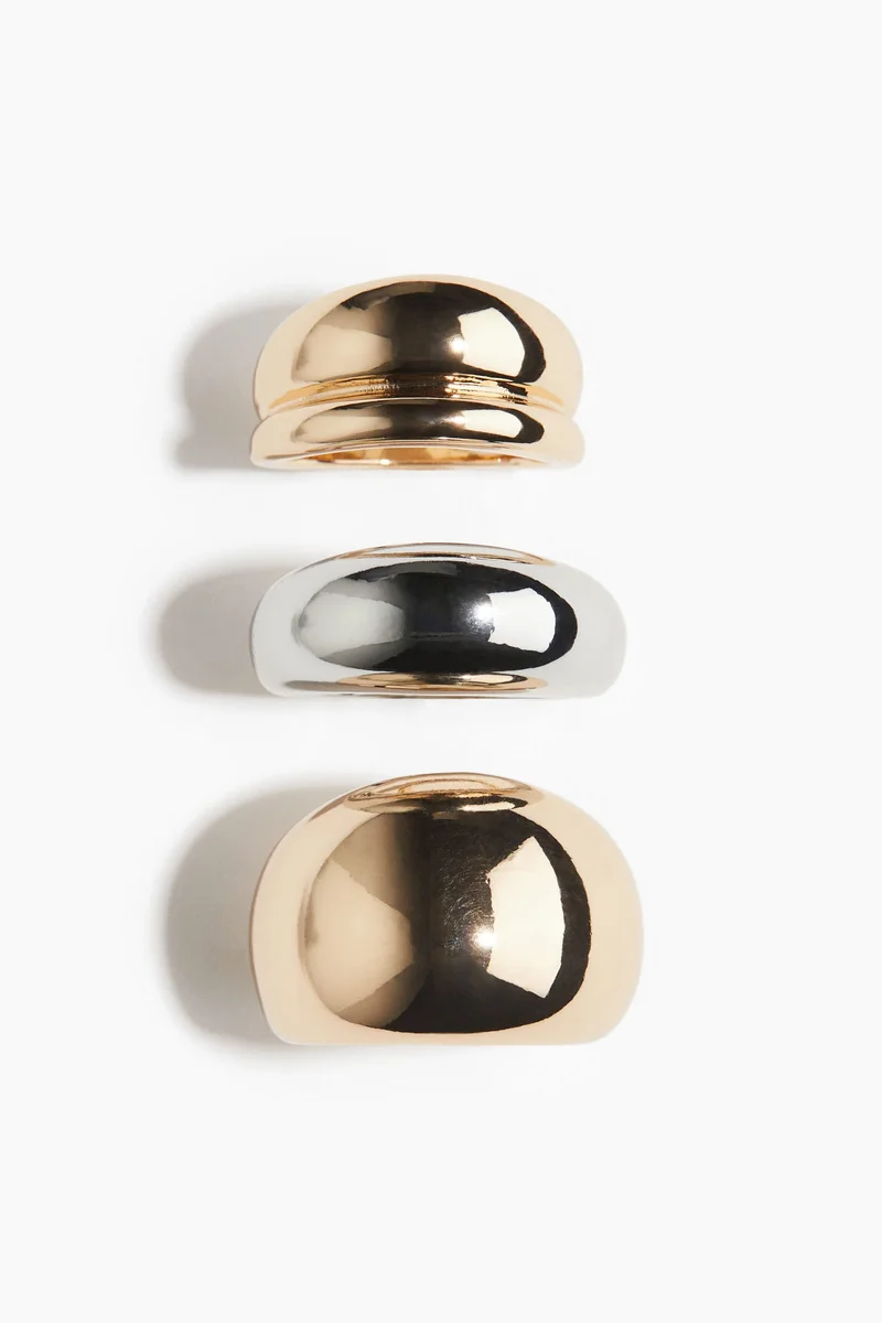 H&M 3-pack chunky rings