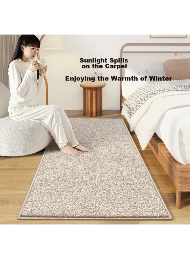 Dajiang Wool Bedside Rug Bedroom New Light Luxury High-end Feel Bathroom Bedside Rug 60x160cm - Image 4