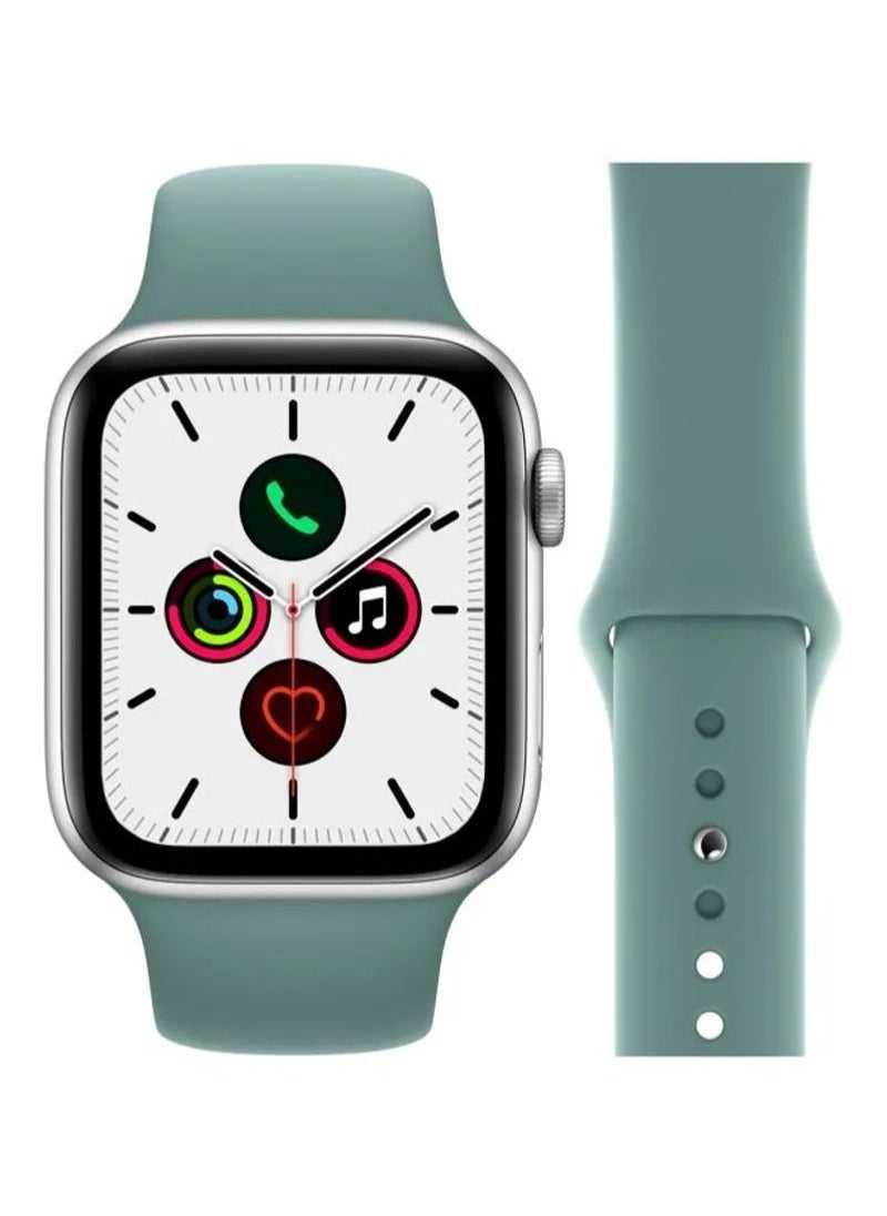 TWEGGON - Apple Watch Strap/Band Compatible With 46mm/45mm/44mm/49mm Silicone Strap for Apple watch All Series Green - Image 1