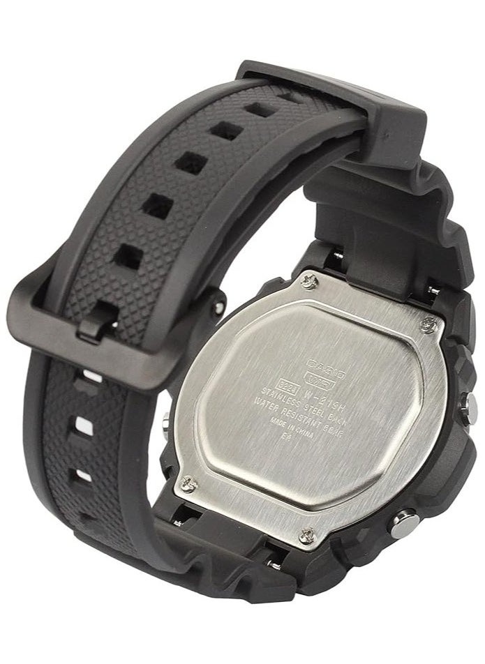 CASIO Casio Watch for Men W-219H-8BVDF Digital Resin Band Black  - Image 3