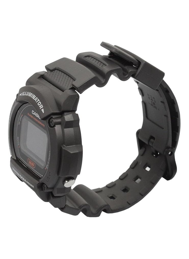 CASIO Casio Watch for Men W-219H-8BVDF Digital Resin Band Black  - Image 2