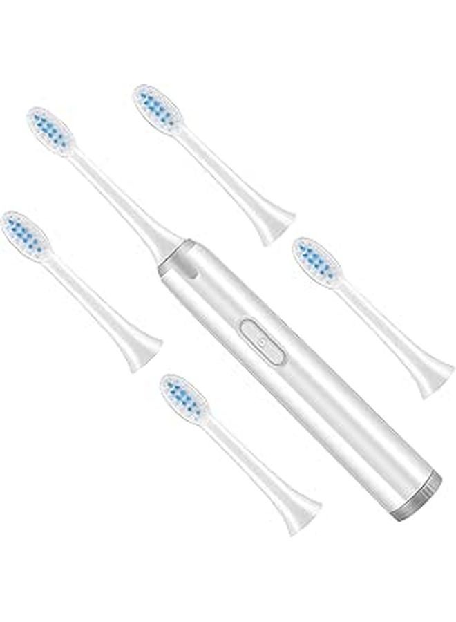 Non Rechargeable Waterproof Electric Toothbrush with 5 Soft Bristle Brush Heads for Oral Care - Image 1