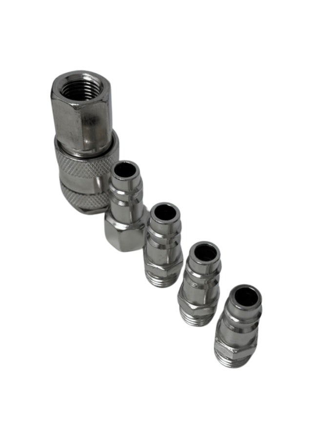 makute 5PCS Air Quick Coupling Set 1/4" Male & Female Connectors for Air Compressor Tools, Durable Pneumatic Fittings Kit for Garage, Workshop & Automotive Use – MKQC01 EU/US Type - Image 4
