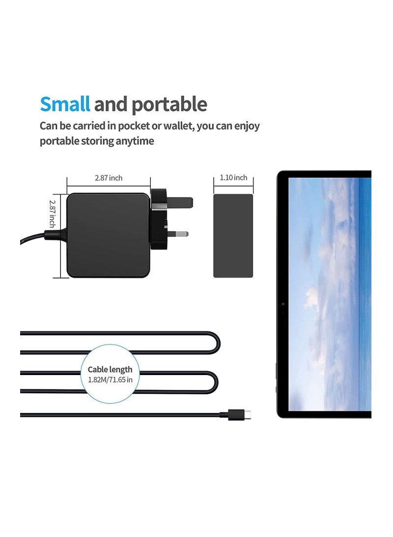 إن تك محول طاقة NTECH 65 واط USB C متوافق مع Lenovo Think Pad Yoga HP chrome Book Dell XPS ASUS Acer HUAWEI Xiaomi Samsung والمزيد من أجهزة Type C PD شاحن الكمبيوتر المحمول مزود الطاقة - Image 5