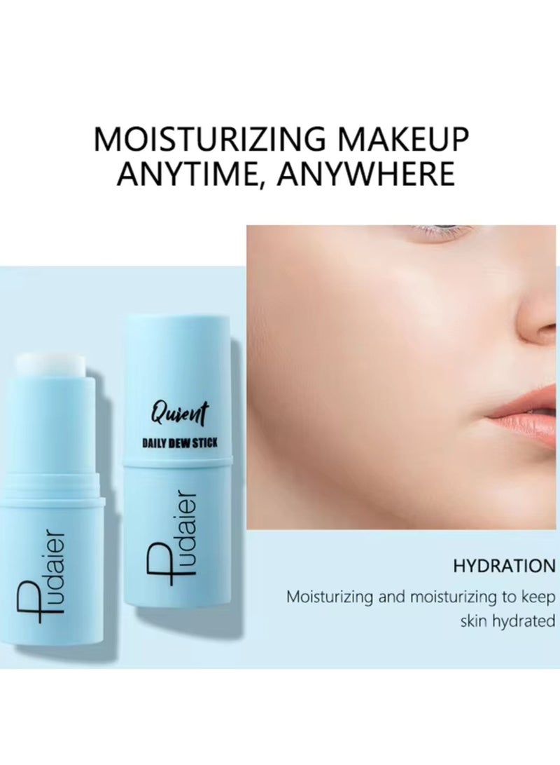 pudaier Daily Dew Moisturizing Stick Deep Hydrating Creamy Texture Non Sticky Moisturize Daily Cream Stick Multi Use Balm Stick Hydrating Primer Brightens and Glow Skin Makeup Stick Blue - Image 2