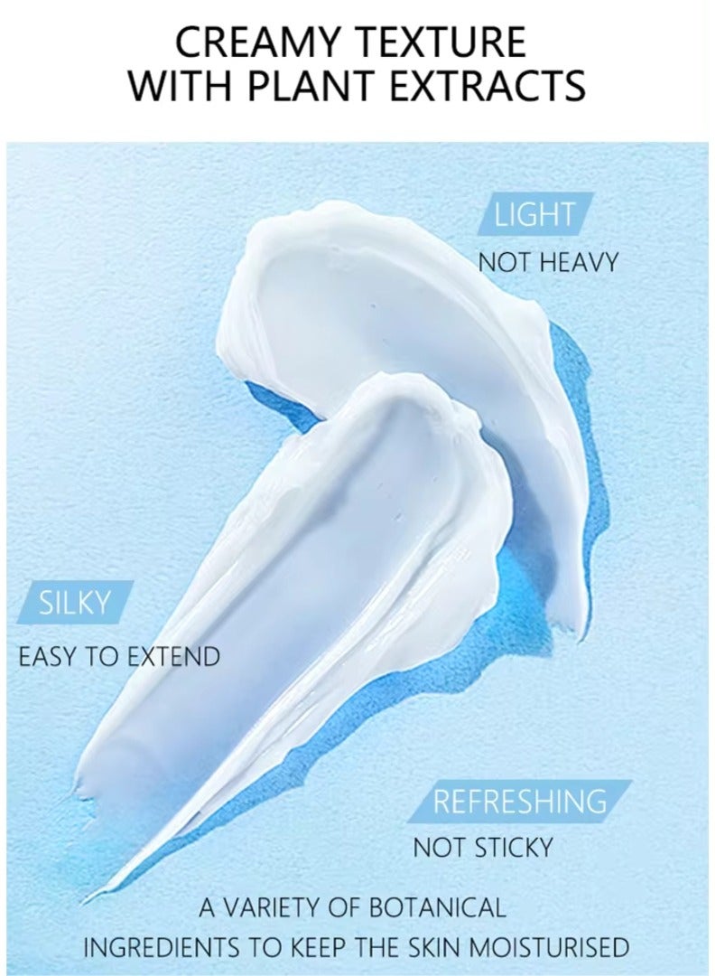 pudaier Daily Dew Moisturizing Stick Deep Hydrating Creamy Texture Non Sticky Moisturize Daily Cream Stick Multi Use Balm Stick Hydrating Primer Brightens and Glow Skin Makeup Stick Blue - Image 3