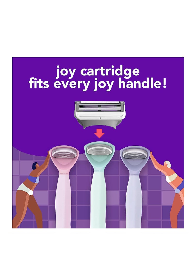 JOY Womens Razor Blade Refills, 8 Count, Purple, Lubrastrip To Help Avoid Skin Irritation - Image 3