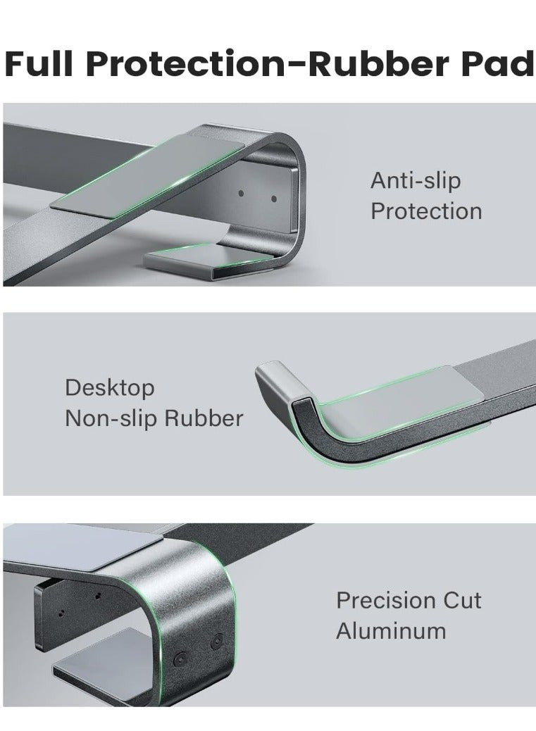 Laptop Stand for Desk Computer Stand Ventilation Cooling for Macbook Pro Air Compatible with 10-16 inch Mac/DELL/HP/Notebook Work from Home Metal Holder - Image 5