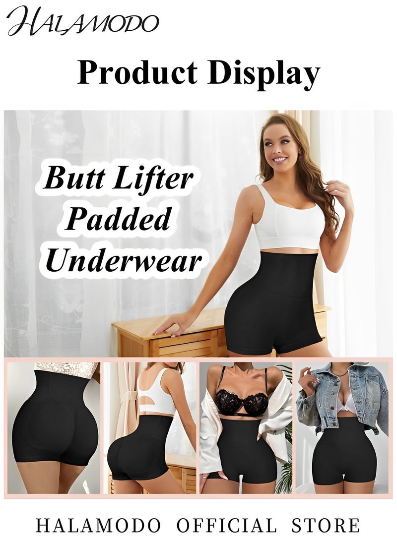 هالامودو شورت رياضي عالي الخصر عالي الخصر بدون خصر نسائي شورت رياضي بدون خصر سروال رياضي للتحكم في البطن، سروال رياضي للتحكم في البطن، سروال رياضي للتحكم في الفخذين - Image 2