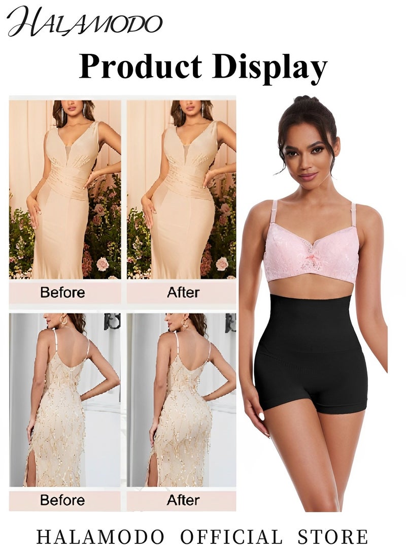 هالامودو شورت رياضي عالي الخصر عالي الخصر بدون خصر نسائي شورت رياضي بدون خصر سروال رياضي للتحكم في البطن، سروال رياضي للتحكم في البطن، سروال رياضي للتحكم في الفخذين - Image 3