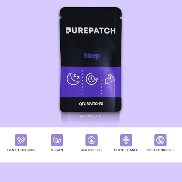 Pure Patch Sleep Patch – Plant-Based Vegan Topical Patch – Magnesium Glycinate – GABA – L-Theanine – Apigenin – Non-Ingestible – Water-Resistant – Gentle on Skin – Gluten Free – Made in USA –30Patches - Image 3