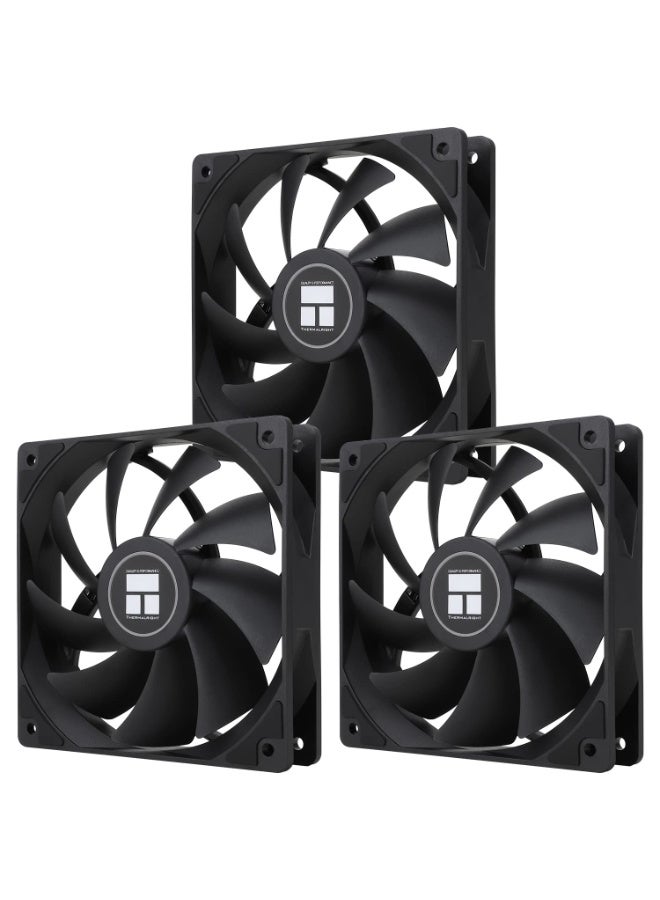 مروحة المعالج Thermalright TL-C12C X3 120mm، مروحة تبريد صندوق 4 دبابيس PWM صامتة مع محمل S-FDB، تصل إلى 1550RPM (3 كميات)