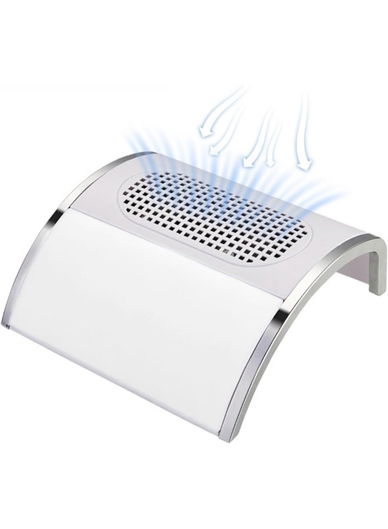 80W Desktop Nail Dust Collector, Low Noise & Strong Suction Nail Vacuum for Acrylic & Gel Nail Polishing, Comes with 2 Dust Collection Bags - Image 1