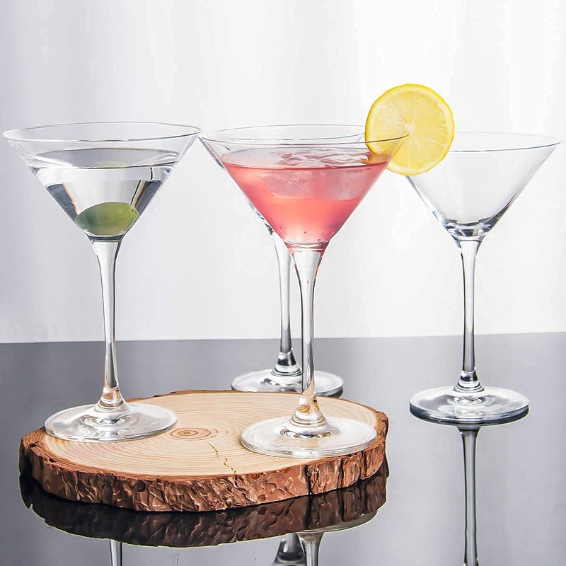 Reflector Reflector Premium Crystal Martini Glasses Set of 4 48 Ounce140ml VShape Straightstemmed Italian Clear Elegant Cocktail Glasses for Bar Martini Juice Pisco Sour Cosmopolitan Gimlet  - Image 2