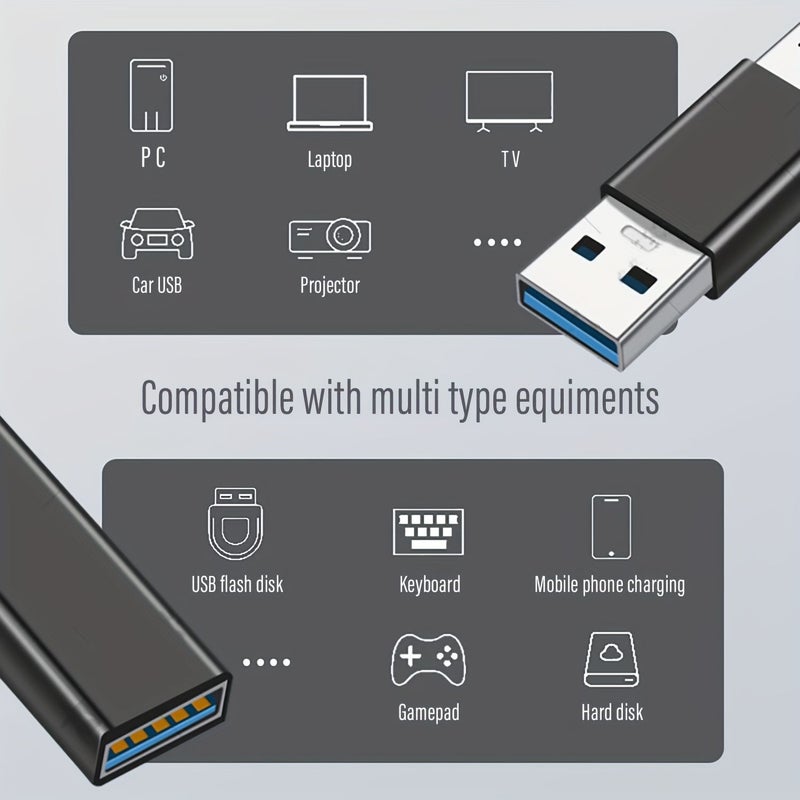USB 3.0 Adapter Kit 3 Pack Female Female Male Male Converter Black - Image 4