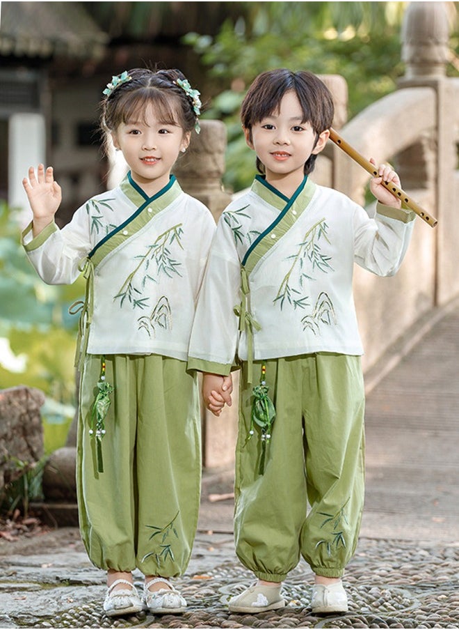 Al Aoyama - Boys' Hanfu Chinese Style Set Shirt Pants Two-piece Suits Spring And Autumn  New Children's Tang Dynasty Fashion Clothes unisex - Image 1