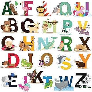 DEKOSH Educational Animal Alphabet Kids Wall Decals - Baby Nursery Decor Peel & Stick Decorative Baby Stickers for - Image 1