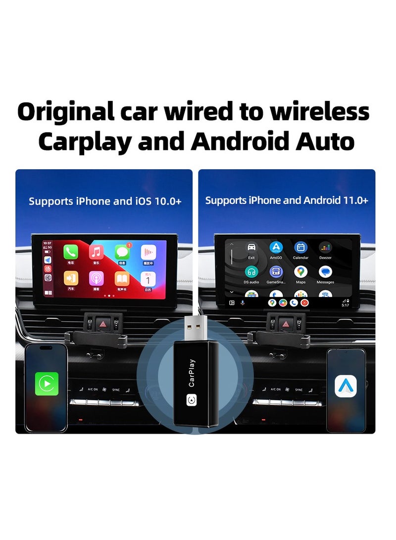 Generic Wireless CarPlay Adapter, Converts Wired to Carplay Wireless Adapter for iPhone, Plug and Play-Seamless Fast Response Stable Bluetooth Connection CarPlay for Apple iPhone iOS 10+ and Cars - Image 5
