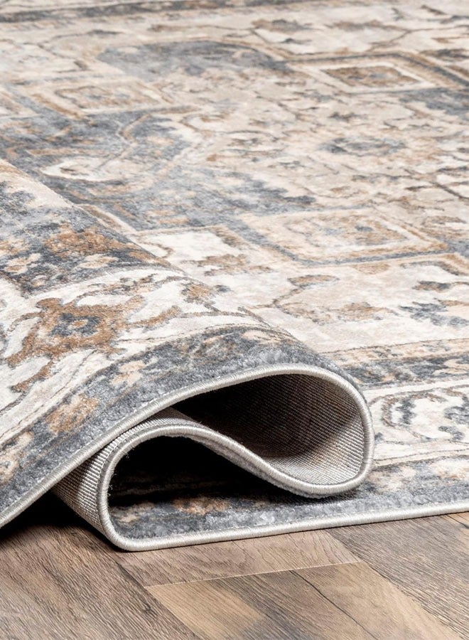 KLNAMAEAAN Ethnic Style Living Room Carpet imitation Cashmere with Dot Plastic Bottom 160X230Cm Style-7 - Image 5