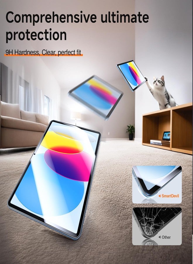 SmartDevil 2 Pack Screen Protector for iPad 10th Generation 10.9 Inch 2022 with Easy Installation Frame, 9H Clear Tempered Glass Film, Anti-Shatter, Bubble Free,Dust-Free Box - Image 5