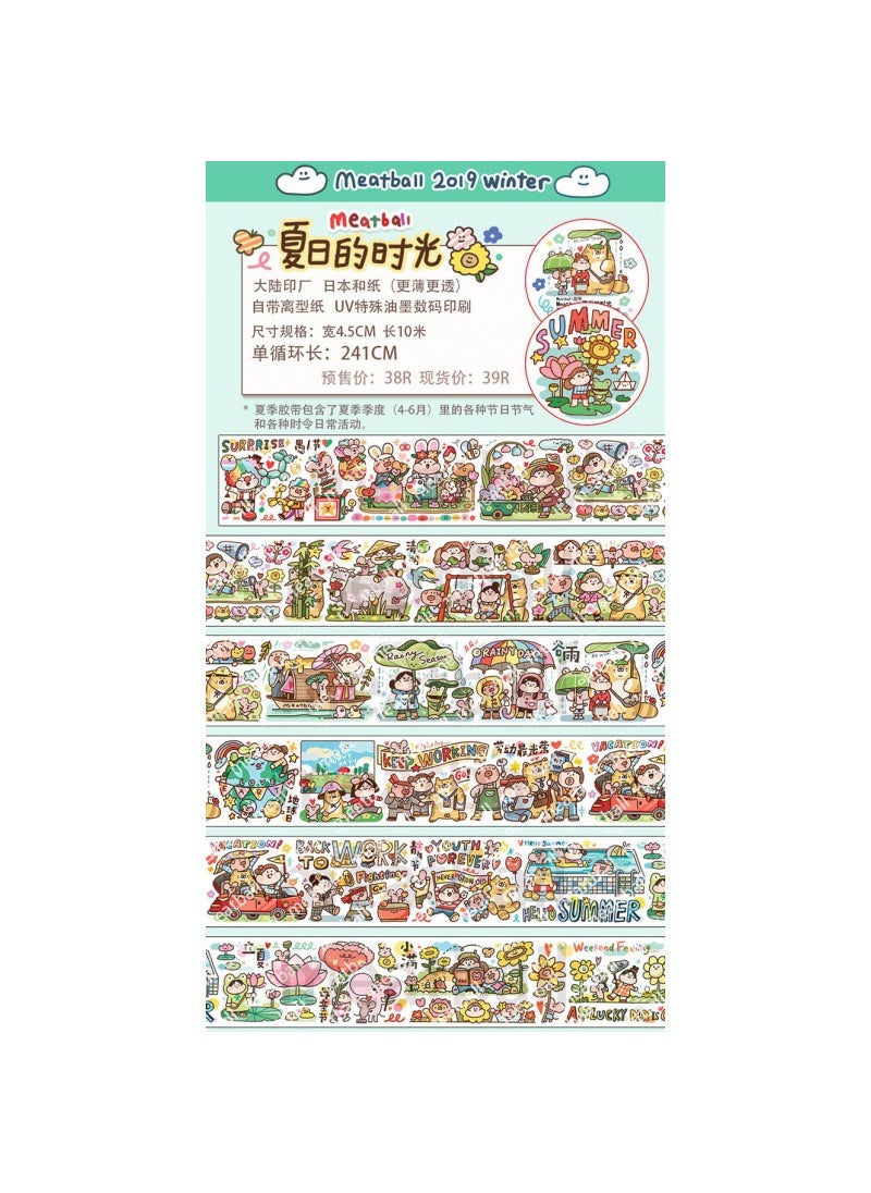 Generic Original Travel Series Thai Washi Tape Set Summer Time-Full Volume 