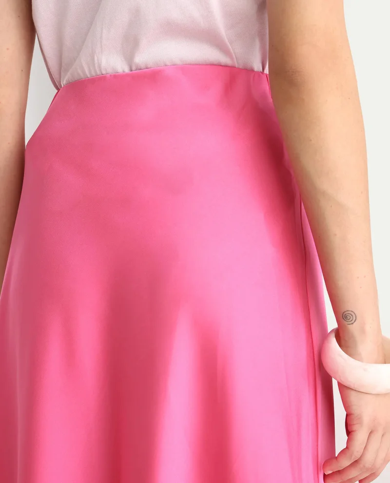 Rareism Women's Solid Maxi Skirt