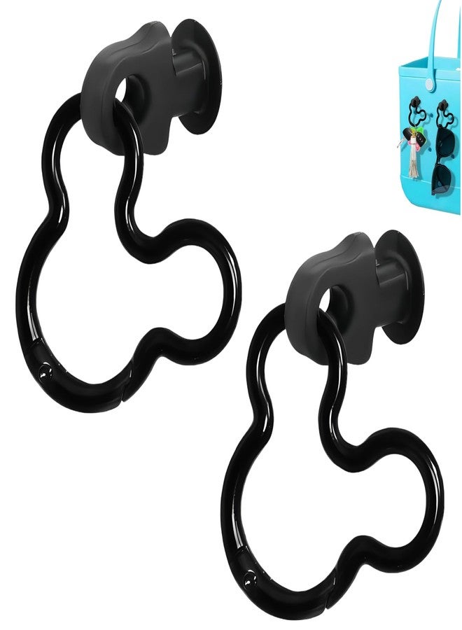 Shrandi 2Pcs Bear Noggin Key Holder Accessories for Bogg Bag, Insert Charm Carabiner Keychain for Beach Bag (Lagoon) - Image 1