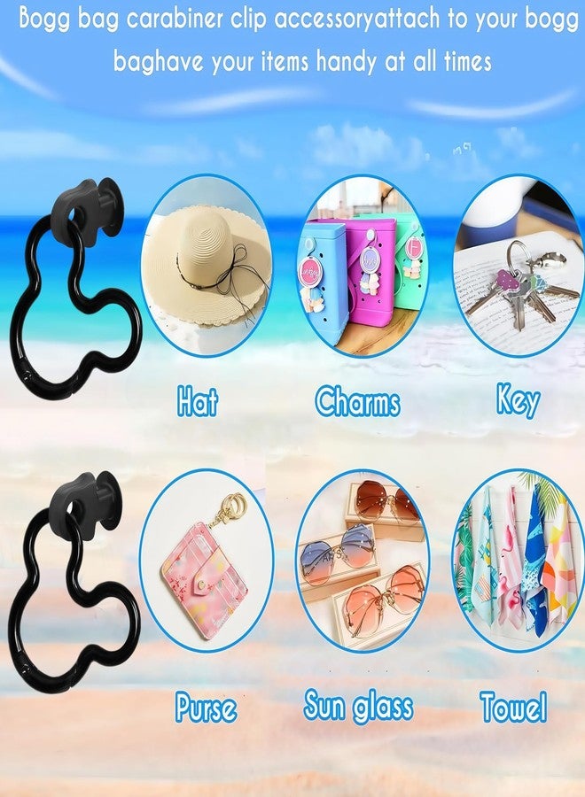 Shrandi 2Pcs Bear Noggin Key Holder Accessories for Bogg Bag, Insert Charm Carabiner Keychain for Beach Bag (Lagoon) - Image 5