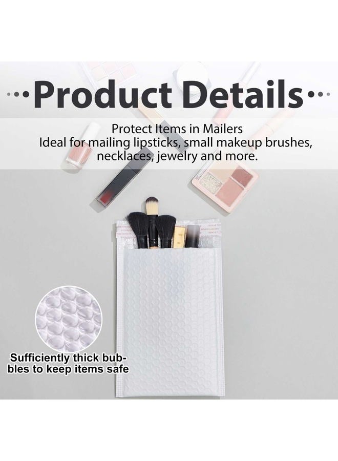 Henoyso 100 Pcs Bubble Mailer 4 Sizes Self Adhesive Waterproof Padded Envelopes Cushioning Seal Bubble Shipping Envelopes for Mailing Packaging Small Business Packing Supplies (White) - Image 3