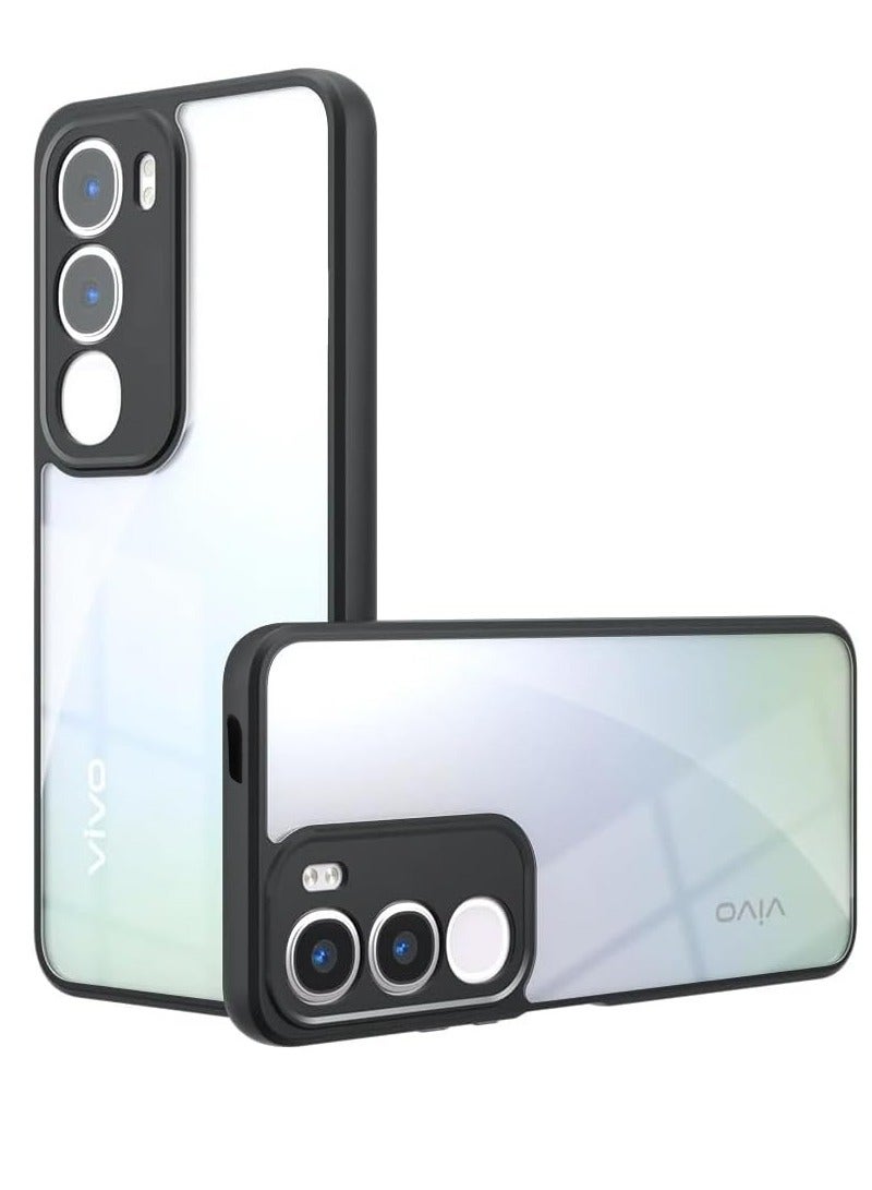 Compatible with Vivo Y19s 4G/Vivo Y29 5G Case Transparent, Military-Grade Shockproof Anti-Yellowing, Slim Protective Phone Case Full Bumper Cover With Camera Protective (black) - Image 1