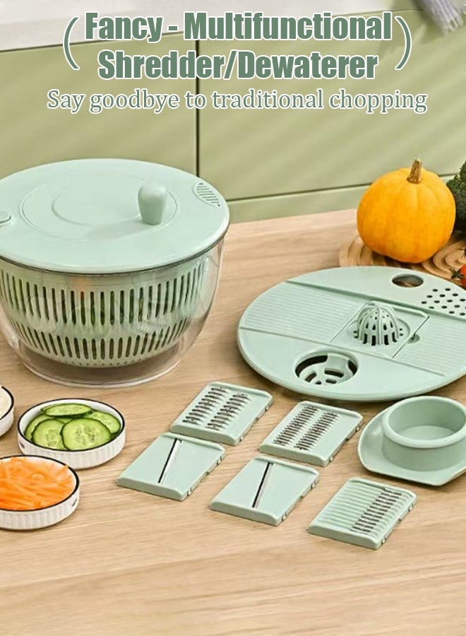 8in 1 Leachable Vegetable Chopper with 6Blades, Multifunctional Food Chopper Adjustable Thickness, Kitchen Vegetable Mandolines Slicer Dicer Cutter for Ginger, Potatoes, Carrots, etc  - Image 2