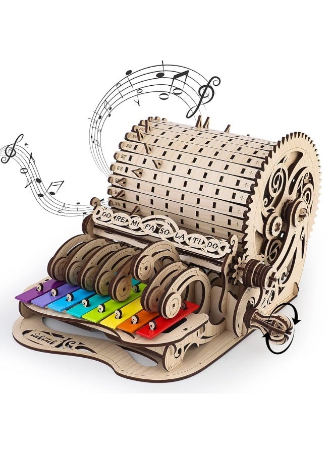 nicknack 3D Wooden Puzzles Model Kits for Adults Piano Mechanical Music Box Model Wooden Xylophone Toy - Image 1