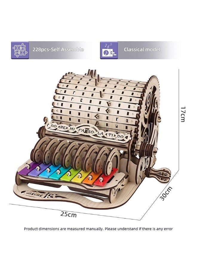nicknack 3D Wooden Puzzles Model Kits for Adults Piano Mechanical Music Box Model Wooden Xylophone Toy - Image 4