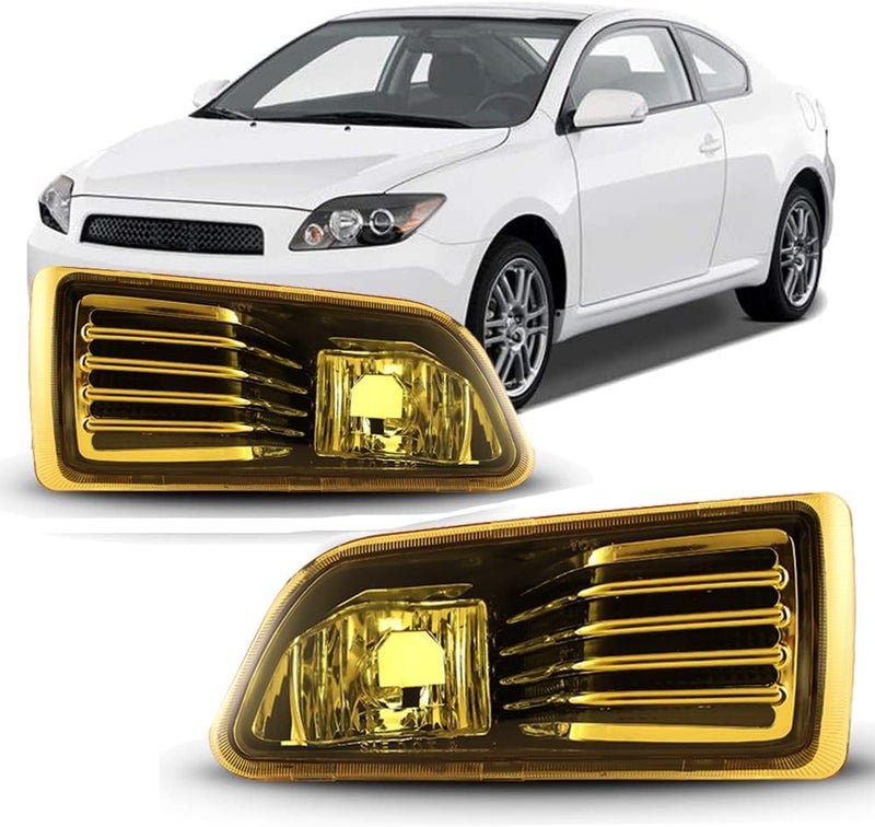 Winjet OEM Series for [2005 2006 2007 2008 2009 2010 Scion tC] Driving Fog Lights + Switch + Wiring Kit (Yellow) - Image 1