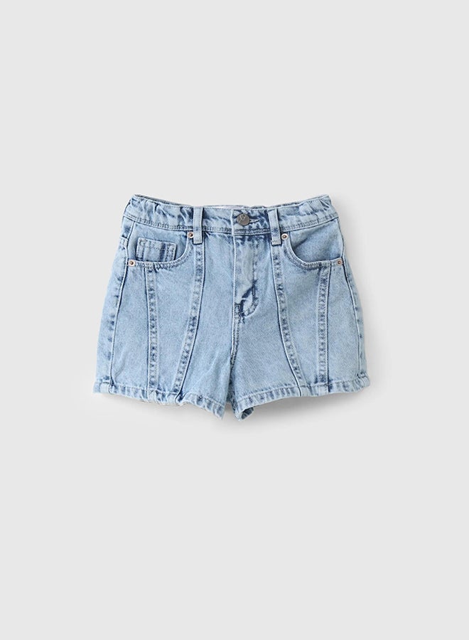 سي إن جينز وير كيدز شورت جينز أزرق صيفي للبنات  - Image 2