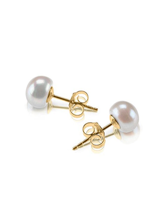 NIBEMINENT Cultured Stud Pearl Earrings  - Image 2