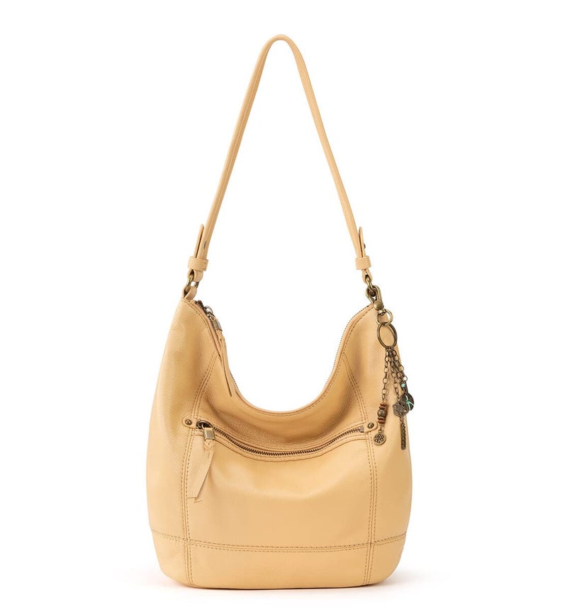 The Sak Sequoia Hobo Bag in Leather, Single Shoulder Strap, Buttercup - Image 1