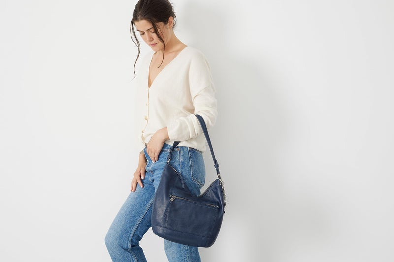 The Sak Sequoia Hobo Bag in Leather, Single Shoulder Strap, Buttercup - Image 5