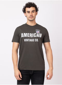 OCTAVE Octave Men's Solid Color Cotton  T-shirt,Olive Green  - Image 5